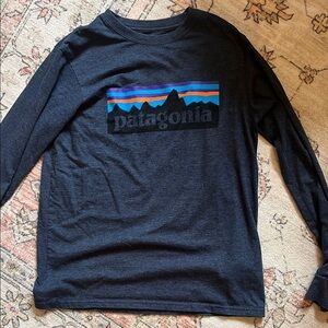 Patagonia Dark Blue Heather Long Sleeve
